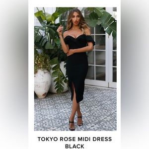 Black off the shoulder dress